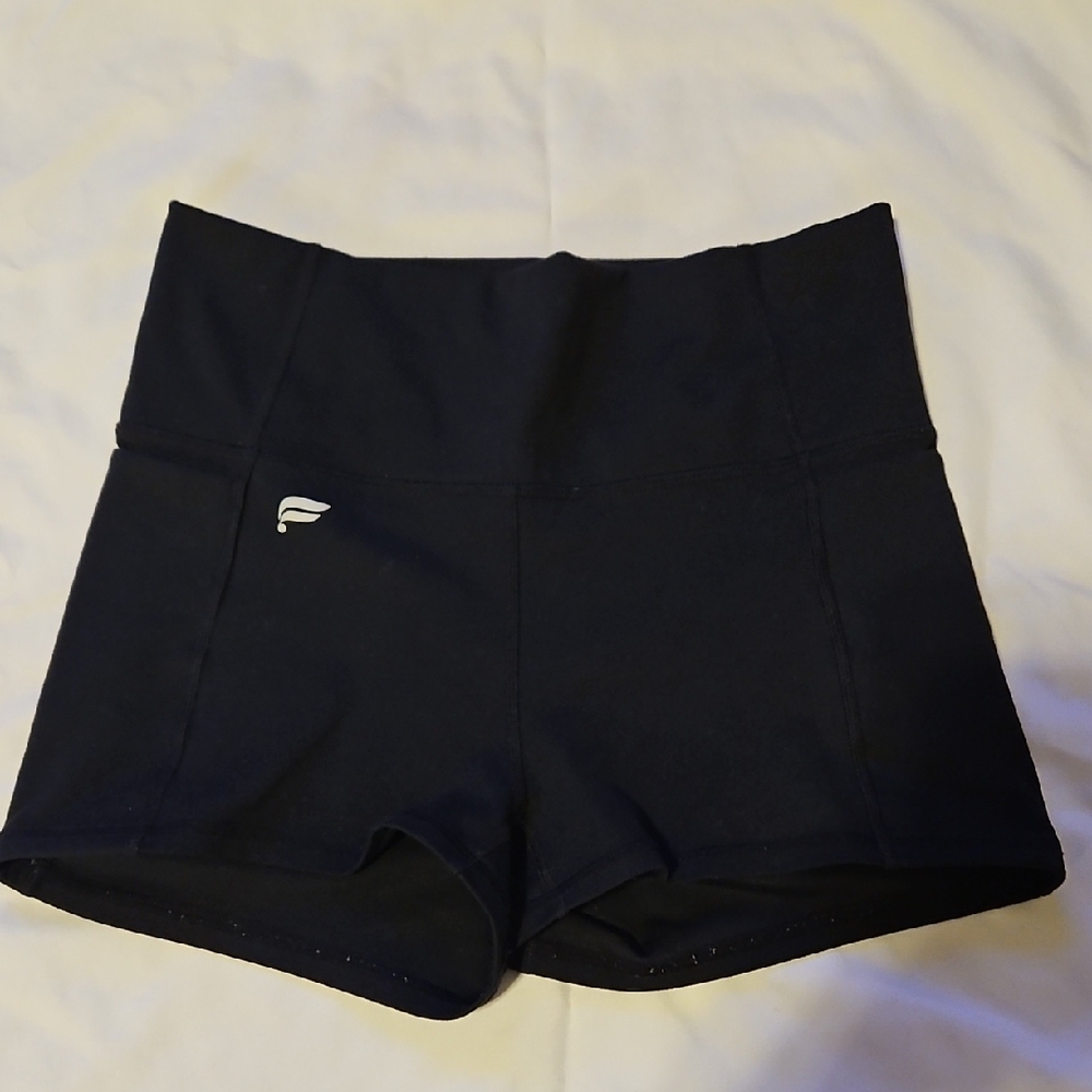 Fabletics Navy High-Waisted Shorts